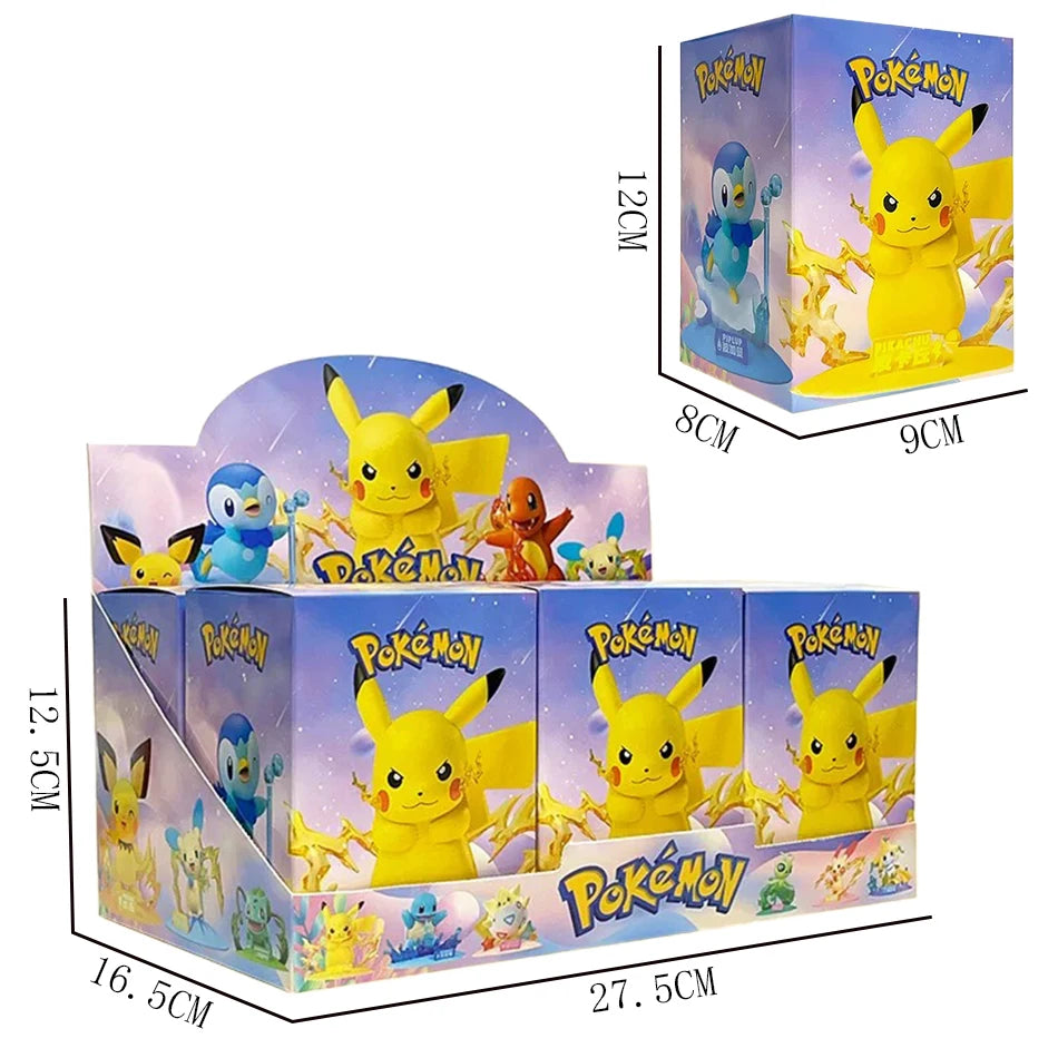 Pokemon Series Blind Box Pikachu Mewtwo Anime Figures Ornaments Dolls Gardevoir Sylveon Model Fans Desktop Car Christmas Gift