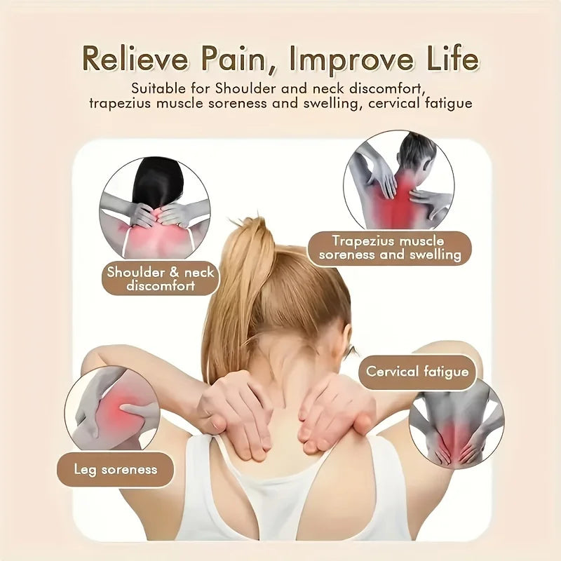 Neck Shoulder Massage Shawl Relaxer Cervical Spine Muscle Heated Trapezius Massager Press Kneading Charging