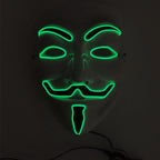 V For Vendetta Mask Cosplay Guy Fawkes Hacker Glowing Mask For Halloween Carnival  Decor Props