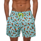 DATIFER Summer New Fashion Polyester Men Shorts Beach Quick Dry Printing Swimsuit Plus Size Mesh Liner Surfing Gym Shorts Men