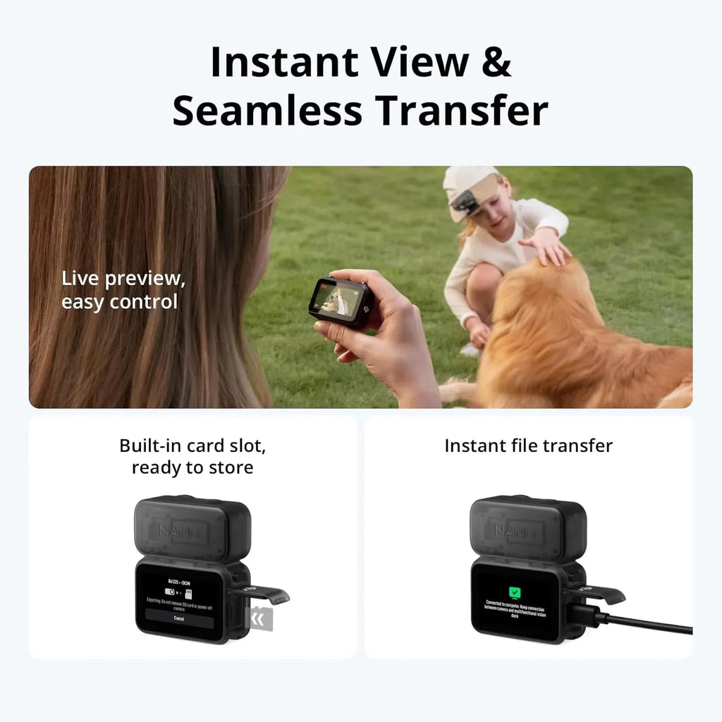 DJI Osmo Nano Bundle Standard 128G / 64GB small Camera Vlog 4K/60fps & 60° Wide FOV All-New 1/1.3 "sense Dual DJI Microphones