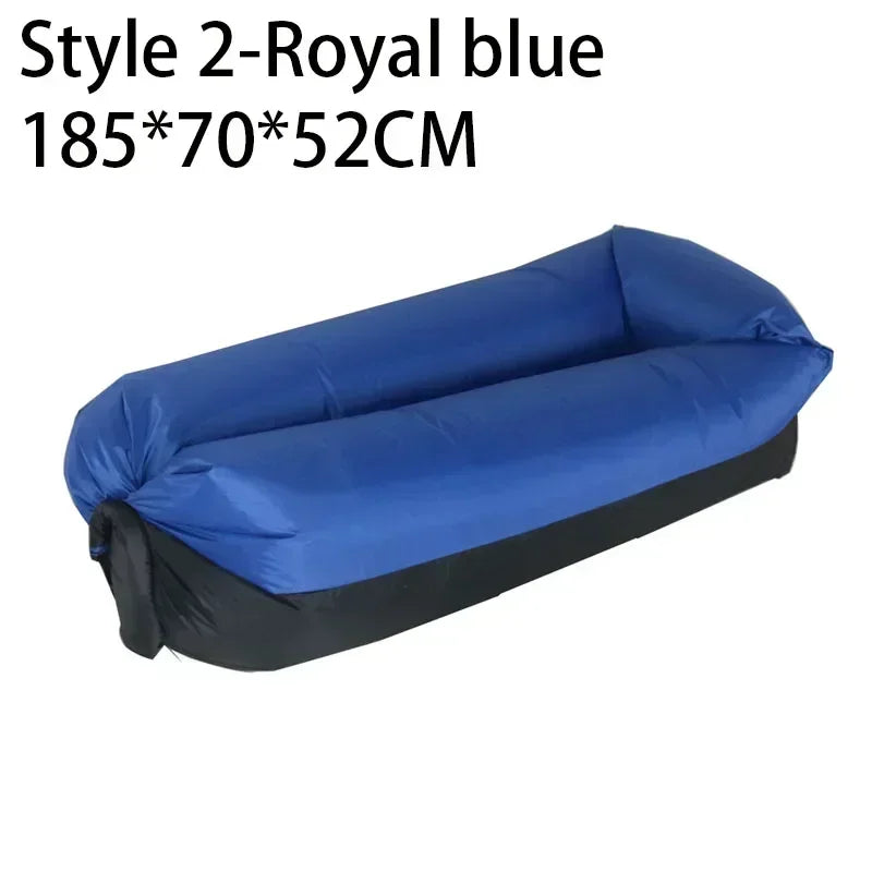 Outdoor Portable Inflatable Sofa Beach Lazy Air Sofa Folding Sleeping Bag Oxford Cloth Camping Furniture 190x70cm