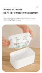 Baby Wipe Warmer Heater with LED Display, Wet Towel Dispenser Portable USB Charge Baby Wipe Warmer Napkin Heating Box Home/Car