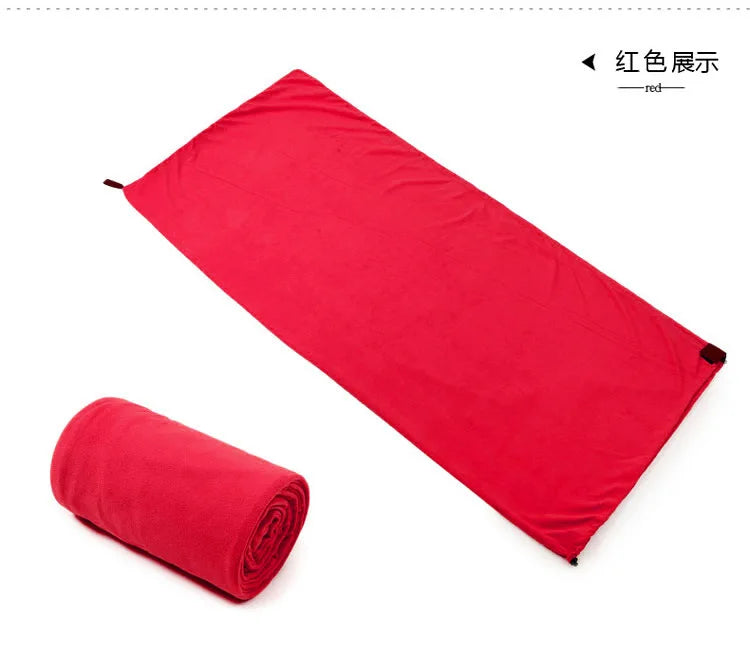 Portable Ultra-light Polar Fleece Sleeping Bag Outdoor Camping Tent Bed Travel Warm Sleeping Bag Liner Camping Sport Accessories