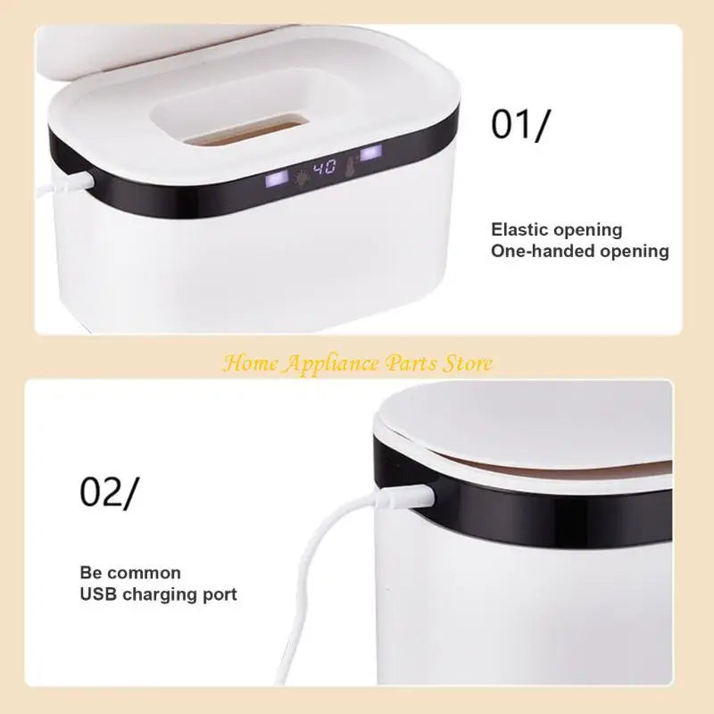 C4DA Baby Wipe Warmer and Wet Wipes Dispenser Wipes Warmer for Babies Diaper Wipe Warmer Large Capacity with Night Light