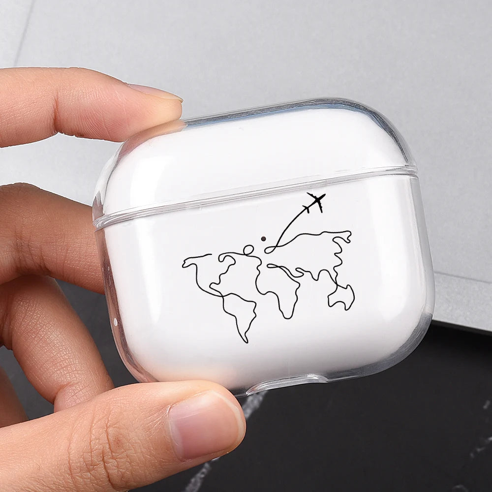 Hard Plastic Case for AirPods Pro 2 USB C Case for airpods 3 2 1 Case Transparent Cover for airpod pro 3 funda Air Pods 3 Coque