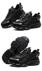 Men's Safety Shoes Protection And Elastic Safety Boots Fashionable Casual Shoes Breathable Odor Protection Men's Work Shoes