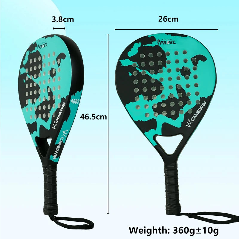 Lightweight Carbon Fiber Cage Padel Racket | Tennis Racquet Sports Equipment Fitness And Health, Good Elasticity, High Quality!