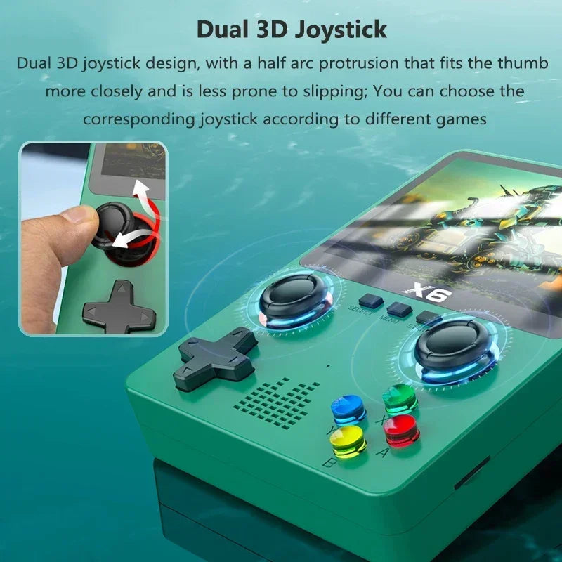 Retro Handheld Game Console 3.5Inch IPS Screen Dual 3D Joystick 11 Simulators GBA Video Game Players 10000+ Games for Kids Gifts