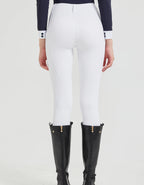 Spring and summer riding pants women's knitted high-stretch, slim-fitting silicone riding pants tight riding pants breathable we