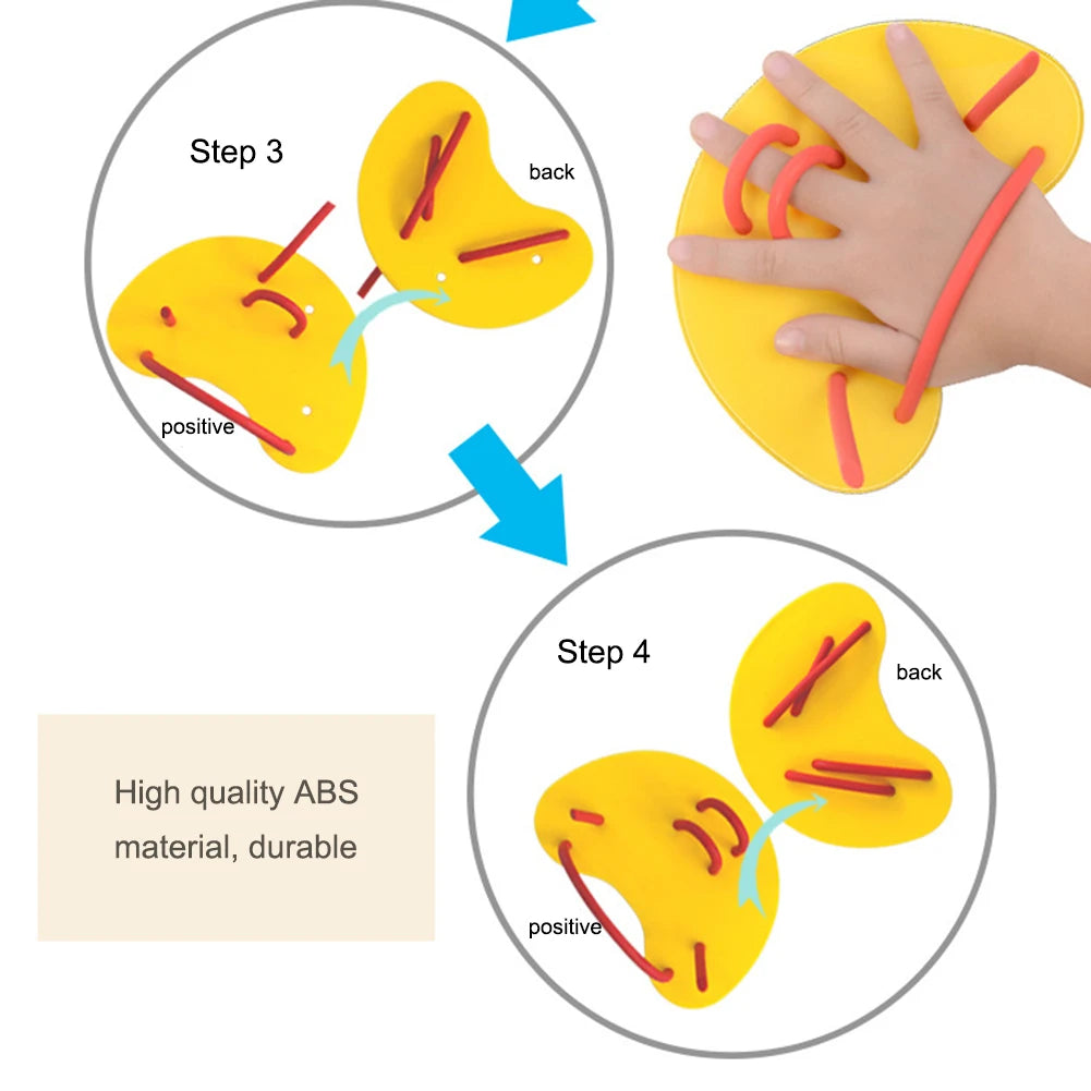 Silicone Swimming Correction Hand Fins Lightweight Water Sports Gloves Paddle Portable Adjustable Auxiliary Teaching Accessories