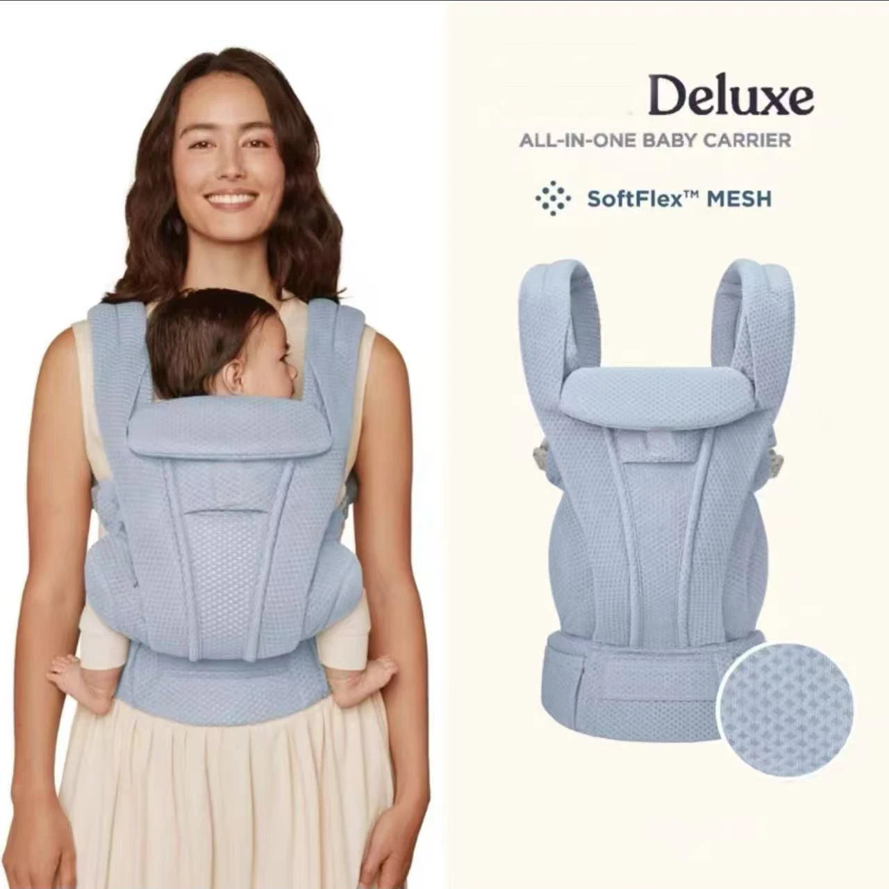 Egobaby mini Deluxe Baby Carrier Ergonomic Kangaroo Infant Kid Sling Back Front Facing Backpack Wrap Baby Bag 0-36 Months