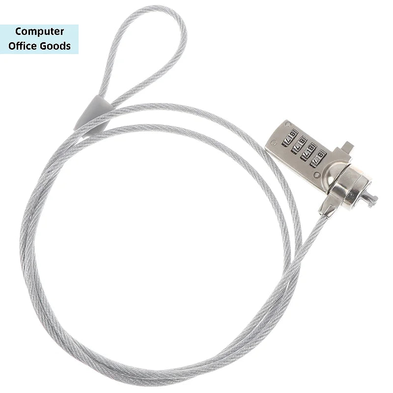 【4 Digit Security Password Computer Lock Anti-theft Chain For Notebook PC Laptop】