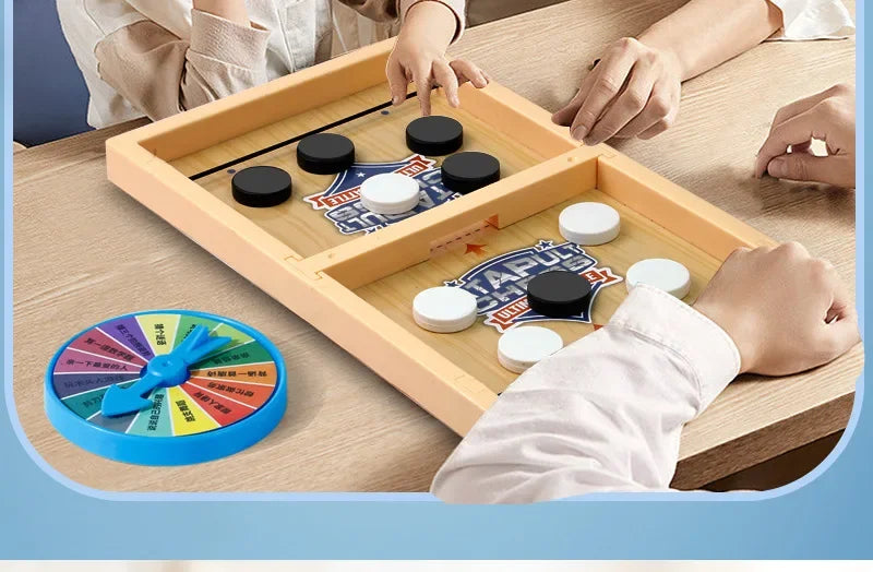 Fast Sling Puck Game Slingshot Chess Table Chess Puzzle Party Game Adult Child Family Game Desktop Battle Board Games