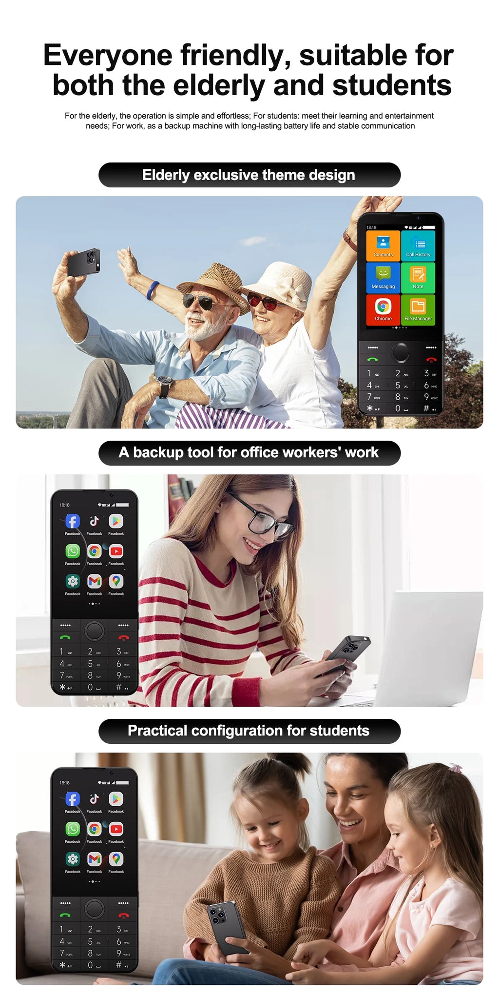 SERVO F26 PRO Android Smartphone Touch Screen 4G Cellular 3.5" Display WiFi GPS Google Play Button Smart Phones Dual SIM 2850mAh