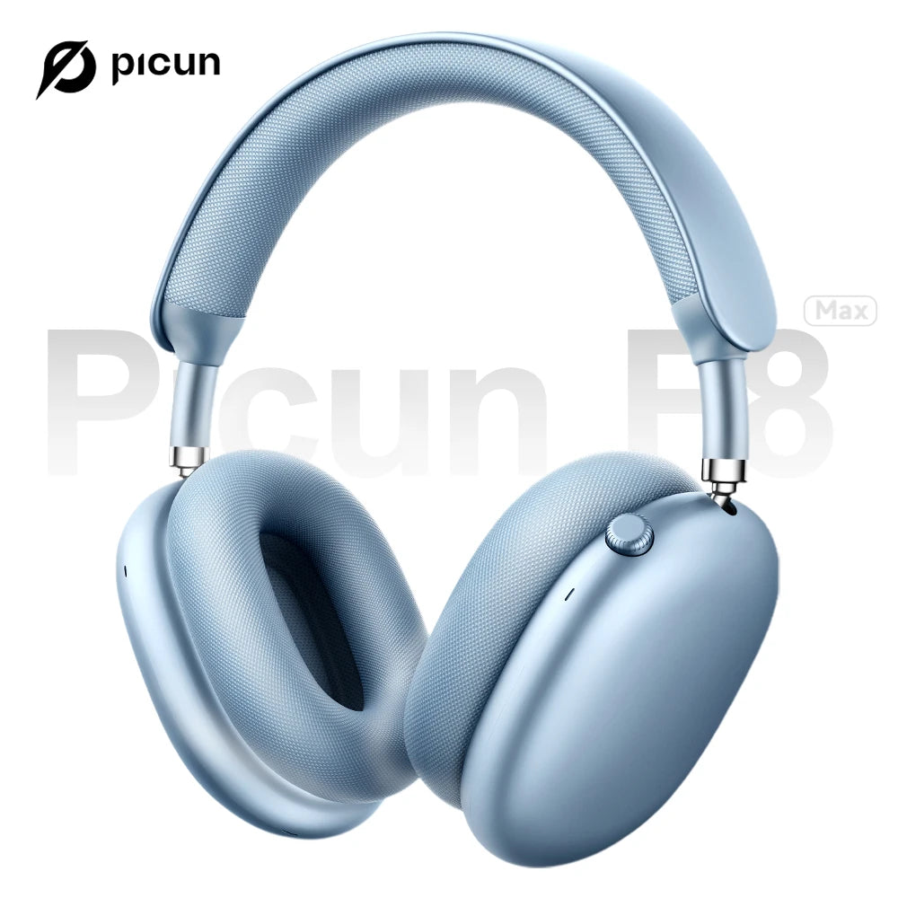 Picun F8MAX ANC Wireless Headphone 59dB Hybrid Active Noise Canceling Spatial Audio Earphone Bluetooth 6.0 Over Ear Headset 180H
