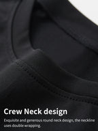 Women's Solid Color Crew Neck Fitted Long Sleeve Everyday Fitness T-Shirt