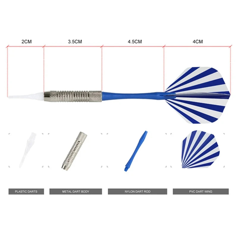 Professional Electronic Hanging Dartboard with LCD Scoring Indicator, 6 Darts Included, Home Bar Party Game Set