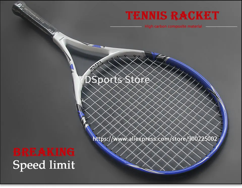 Professional Ultralight Racquet Composite Carbon Aluminium Alloy Tennisracket 45-55LBS Training Tennis Rackets Unisex Trainer