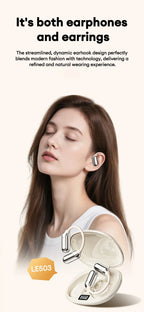 Lenovo LE503 OWS Wireless Earphones Bluetooth V6.0 Open-Ear Earphone ENC Noise Reduction Earbuds Waterproof Long Battery Life