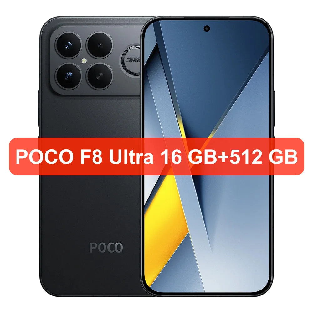 POCO F8 Ultra 5G Global Version Smartphone Snapdragon® 8 Elite Gen 5 6.9" Eye-care AMOLED display 6500mAh 100W HyperCharge NFC
