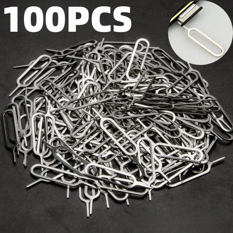 100PCS Universal SIM Card Cleaning NeedleTray Eject Pin Ejector Removal Tool Main image