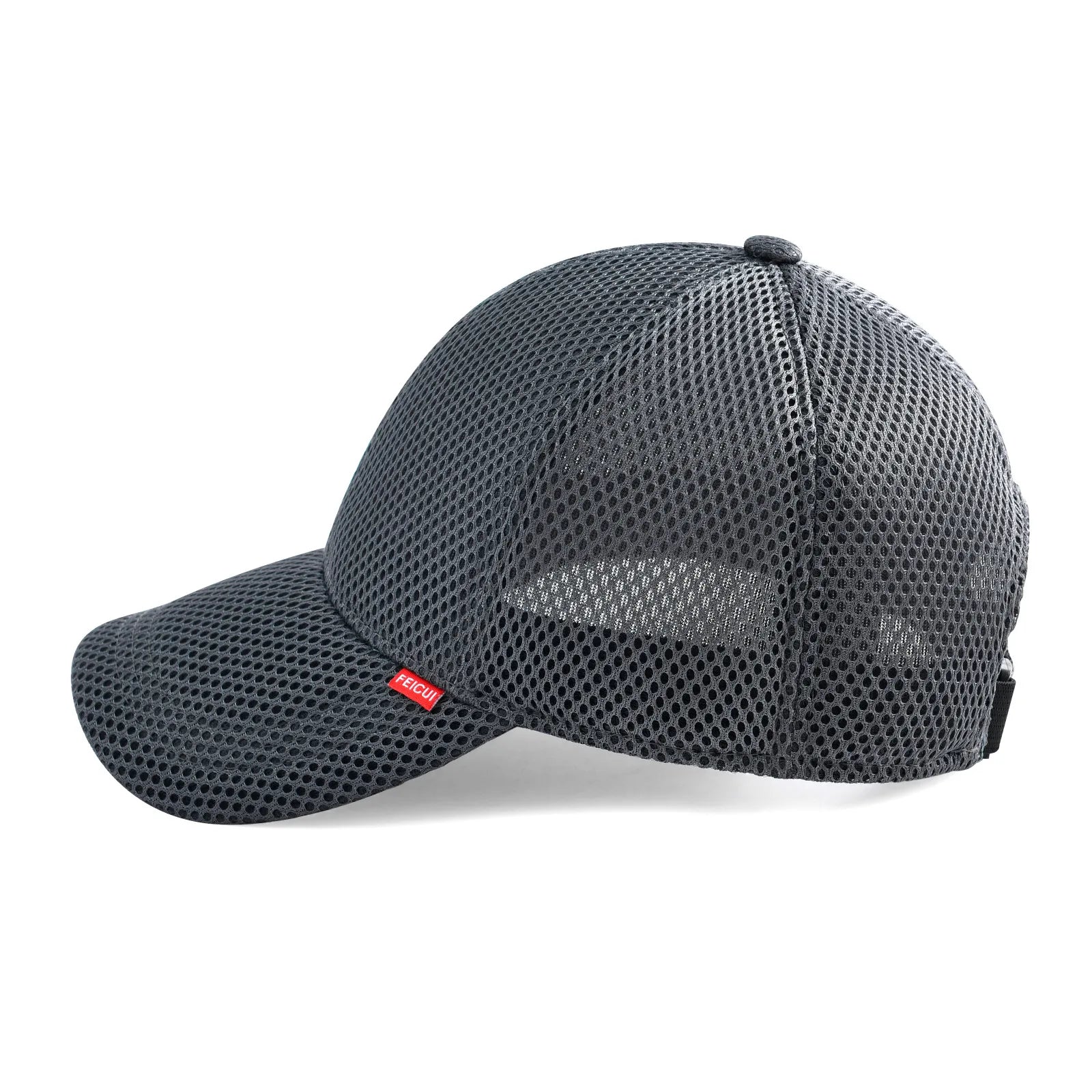 FEICUI Unisex Summer 6-Panel Baseball Cap Mesh Running Hats Pure Color Trucker Cap Breathable Outdoor Sports Quick Dry Hat