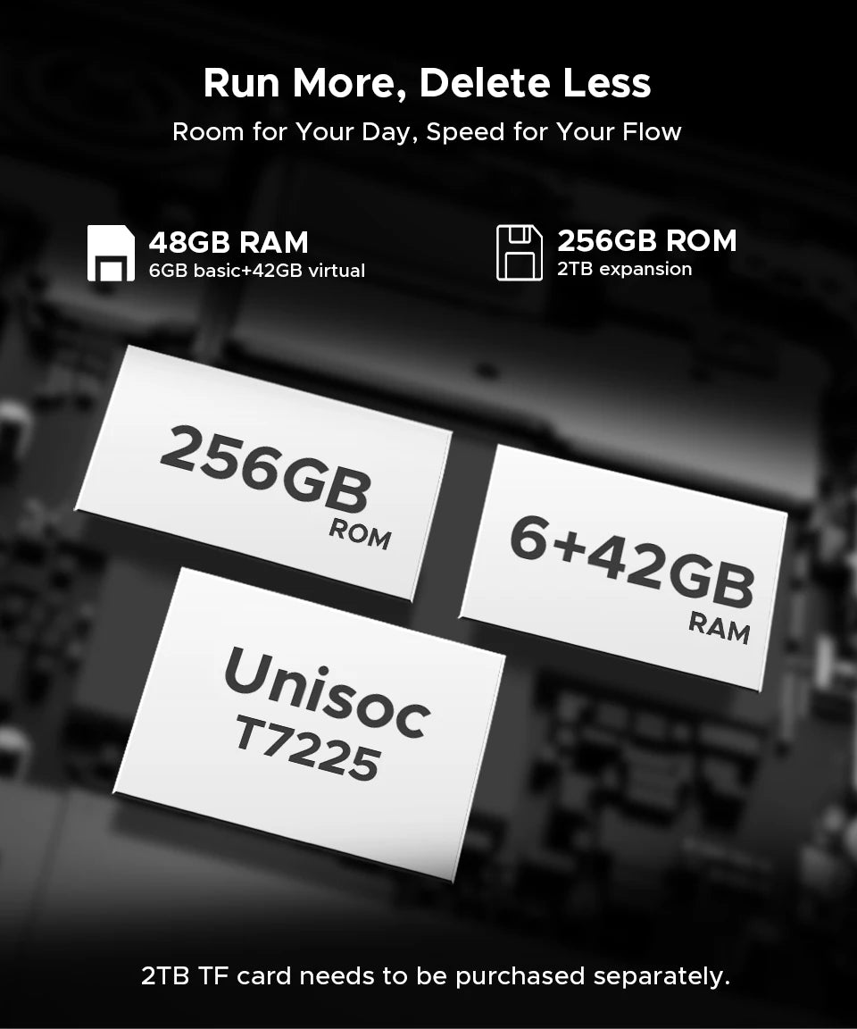 Global Version DOOGEE Note56 Plus Android 16 Smartphone 48GB+256GB 6150mAh Large Battery 6.56'' 90Hz Display 50MP Camera NFC