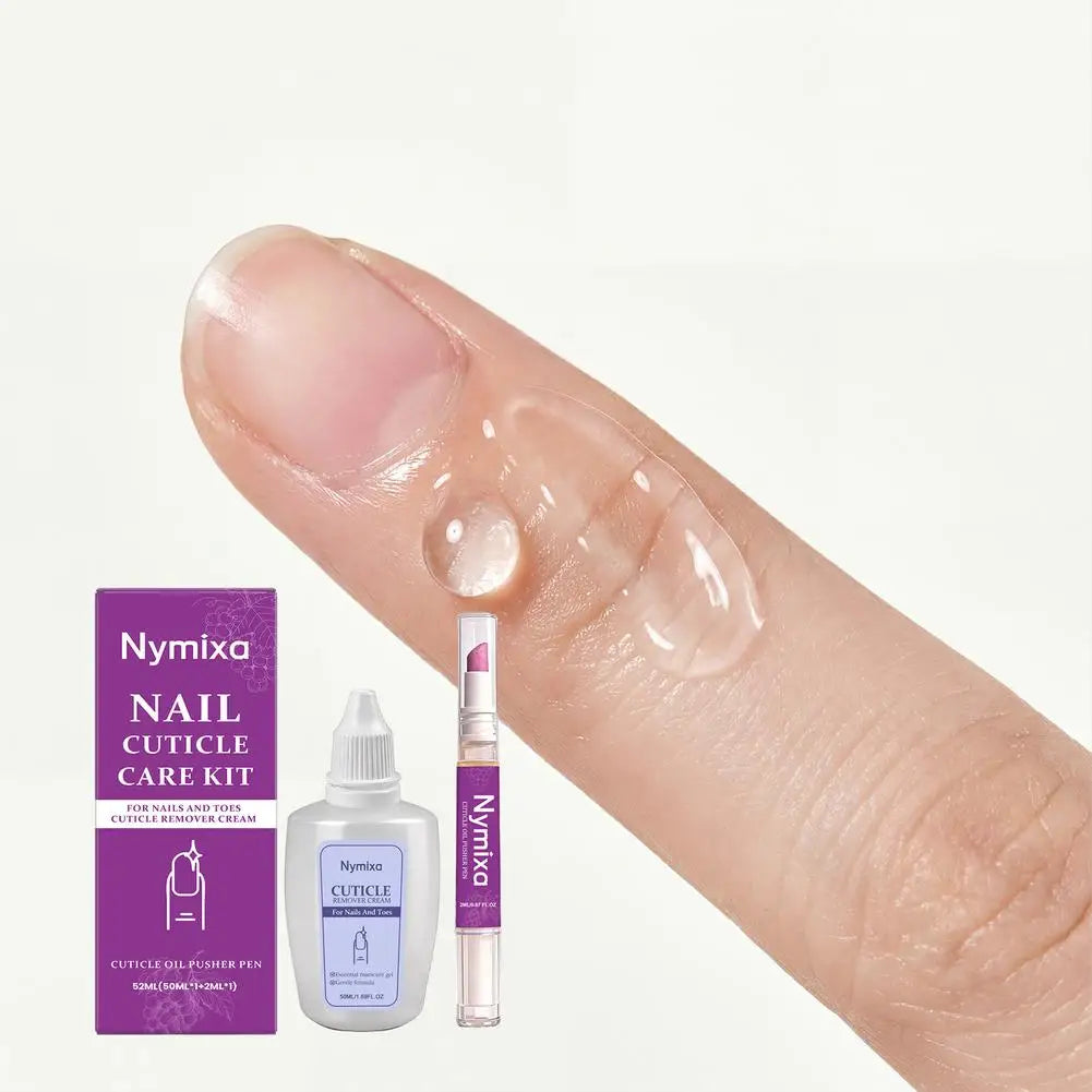 1/2set Nail Cuticle Care Kit,Nail Soften Oil Cuticle Remover for Gel Overgrown Cuticles Soften Eliminating Exfoliant for Nails Secondary image