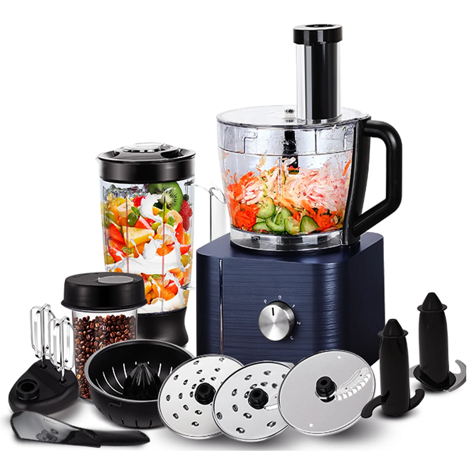 1300W Multi-Task Food Processor 3.5L Kneading 1.5L Blender Citrus Juicer 11 Professional Accessories Grinding/Chopping/Slicing Main image