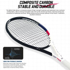 NEXUS Carbon Tennis Racket, Speed Aesthetic Design, Wide Stable Triangle Frame, Low Wind Resistance & High Control Power
