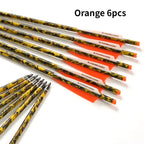 6/12/24pcs 20'' Archery Crossbow Bolt Carbon Arrow with 4-inch Feather ID7.6mm  Outdoor Hunting Sports Practice Crossbow Arrows