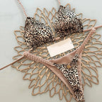 New Bikini Women Swimsuit Beach Vacation Swimwear Leopard Printed Sexy Bikini Set Beachwear Swimsuit Thong Bathing Suit Biquinis