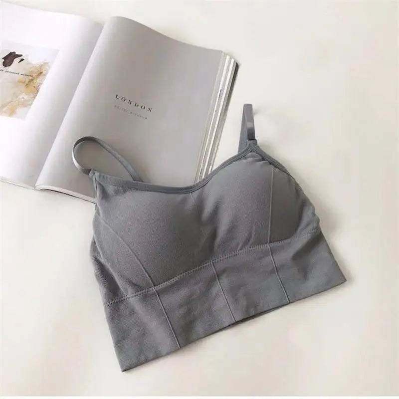 Sexy Women Tops Back Cross Strap Tank Top Push Up Running Sports Bra Breathable Soft Fitness Beauty Solid Color Yoga Bra