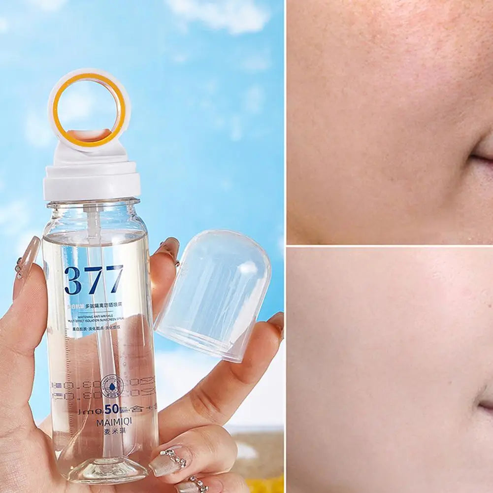 377 Sunscreen Spray SPF50+ Anti-aging Anti Wrinkle Moisturizing Whitening Sunscreen Spray Facial Body Neck Skin Care Spray 2025