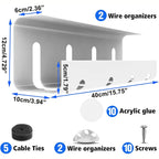 Under Desk Cable Management Tray No Drill Steel Desk Cable Management Tray with Wire Organizer and Desk Cord Organizer