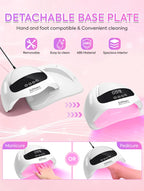 DianaBeauty UV Nail Lamp Portable Nail Dryer with Touch Screen Professional Manicure Lamp with Smart Sensor and Handle Nail Tool