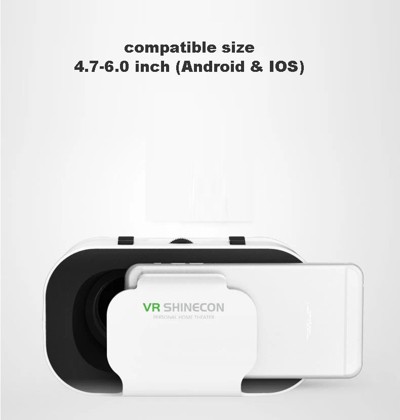 Shinecon Viar Virtual Reality VR Glasses Headset 3D Device Helmet Goggles Lenses For Smartphone Smart Phone Game Cell Mobile Set