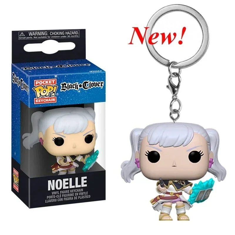 NEWest Arrival FUNKO with Box Keychain Black Clover Asta Noelle Yami Vinyl Action Figure Keychain Collectible Model Toy
