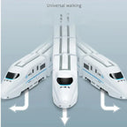 Kids DIY Simulation High Speed Railway Train Toy Electric Sound Light Model Train Track Set Toys for Children's Birthday Gift