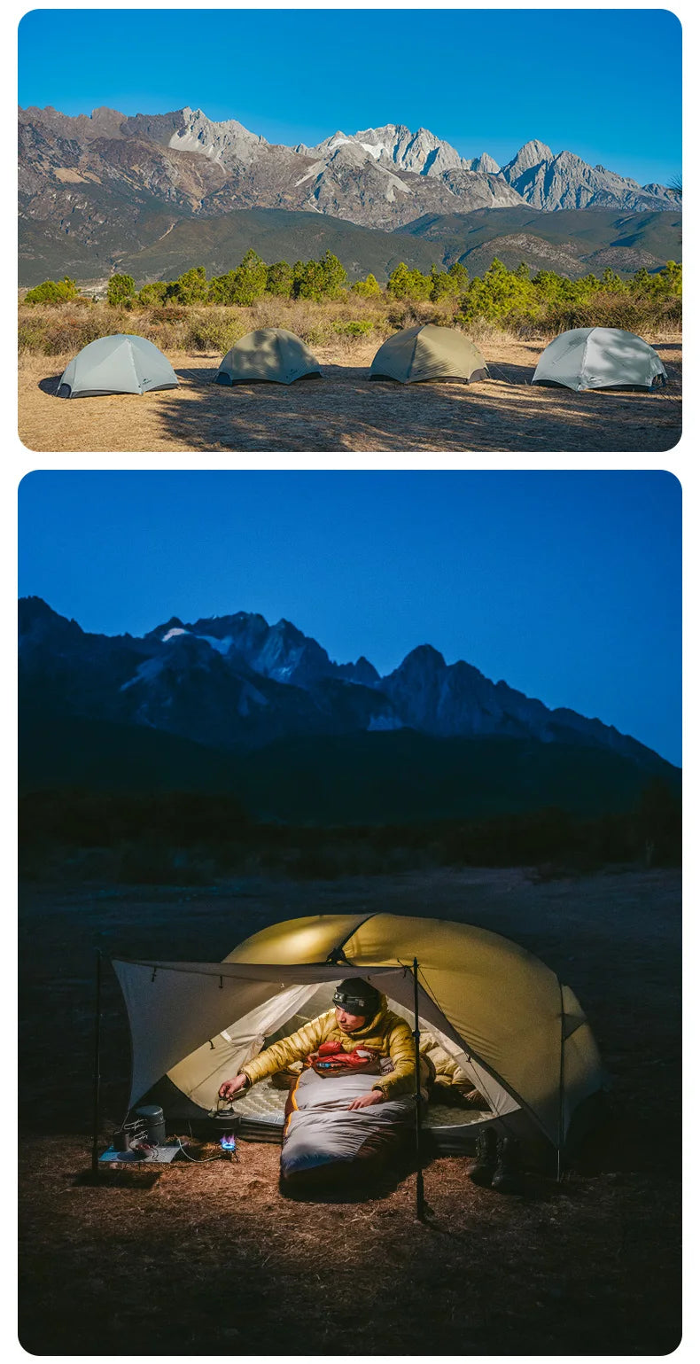 Naturehike Mongar UL 2 Tent 2 Person Backpacking Tent 20D Ultralight Travel Tent Waterproof Hiking Survival Outdoor Camping Tent