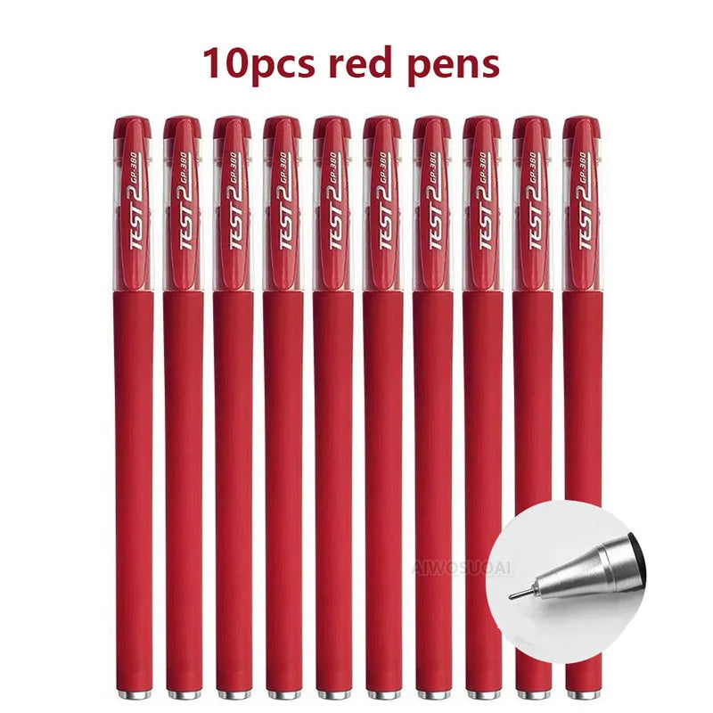 Gel Pens Set 0.5mm Black Blue Red Refill Gel Pen Bullet Tip School & Office Supplies Stationery Kawaii Accessories Stationery