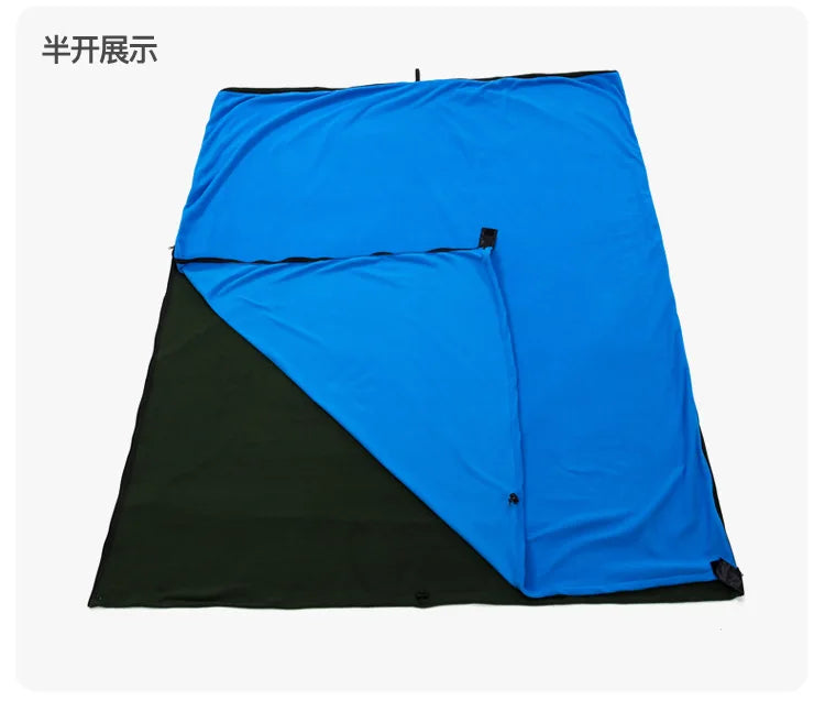 Portable Ultra-light Polar Fleece Sleeping Bag Outdoor Camping Tent Bed Travel Warm Sleeping Bag Liner Camping Sport Accessories