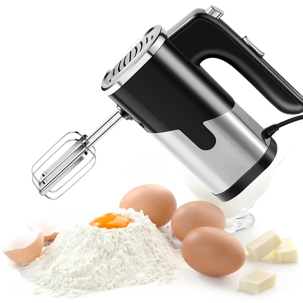800W Electric Food Mixer Double Sticks Egg Beater Knead Dough 5 Speeds Kitchen Blender Cream Jam Pudding Milkshake Hand Mixer Main image