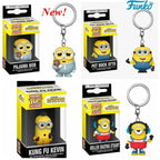 Funko Pop New Despicable Minions Me OTTO STUART KEVIN CARL Pajama Bob Agnes Pocket  Keychain Kids Toys