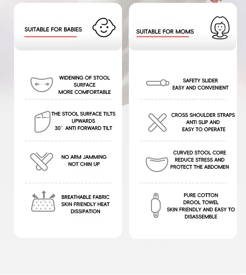 AIBEDILA Baby Carrier Ergonomic Kangaroo Infant Kids Sling Back Front Facing Backpack Wrap Newborn Bag 0-6 Months