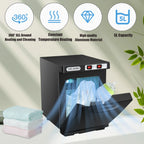 150W UV Ozone Heated Towel Sterilizer Cabinet  5L Fast Warm-Up for Spa Nail Salon 3-in-1 Disinfection with Heat & UV & Ozone