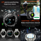 GPS Sports Smartwatch Men Women Swim Waterproof Fitness Tracker 2GB Memory Offline Maps  SpO2 Rugged Outdoor Smartwatch for Men
