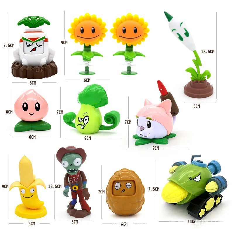 PLANTS VS ZOMBIES Crazy Dave Game Action Figure Roadblock Iron Bucket Grim Reaper Zombie Model Doll Kids Toys Children's Gifts