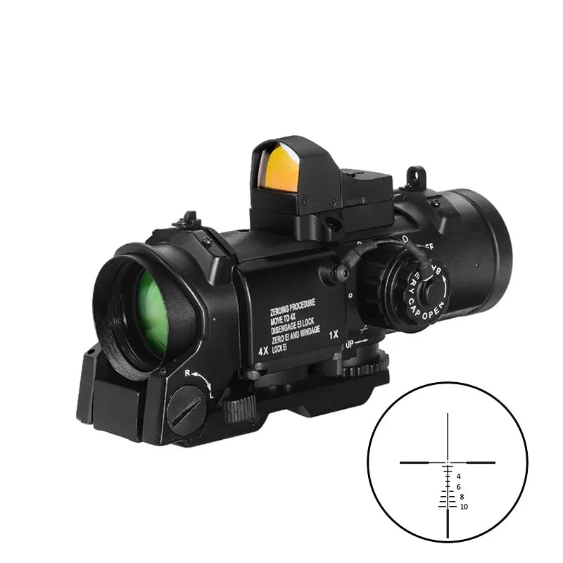 1x-4x Fixed Dual Purpose Scope With Mini Red Dot Scope Red Dot Sight Hunting Scopes Main image